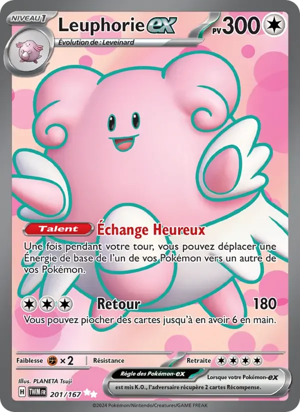 Carte Pokémon Leuphorie-ex — Mascarade Crépusculaire
