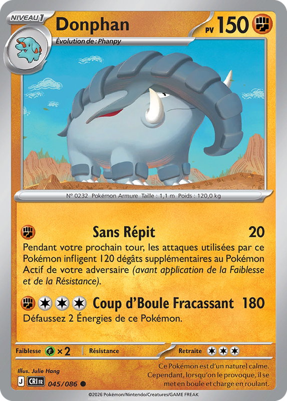 Carte Pokémon Donphan — Chaos Ascendant