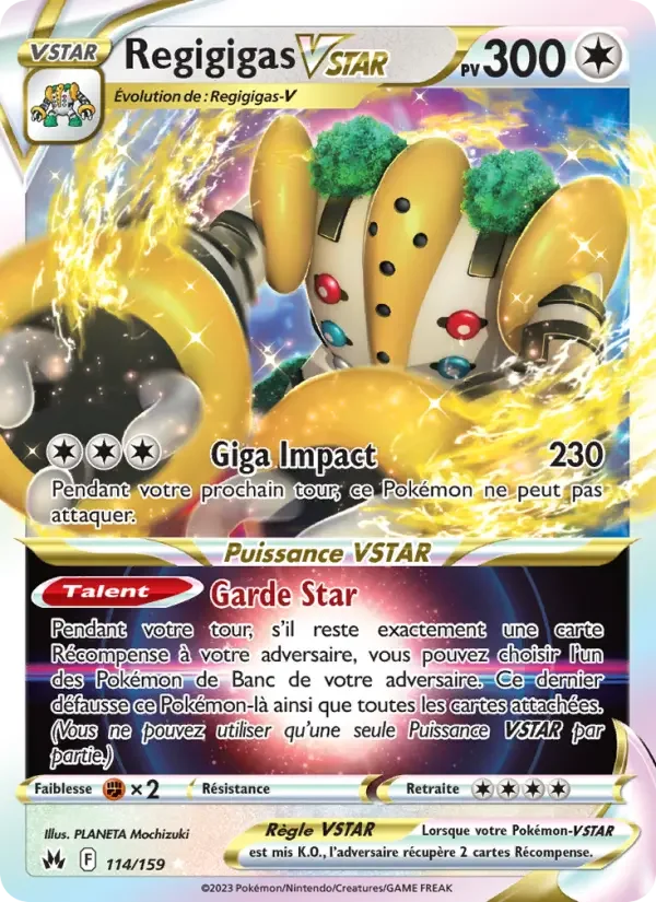 Carte Pokémon Regigigas VSTAR — Zénith Suprême