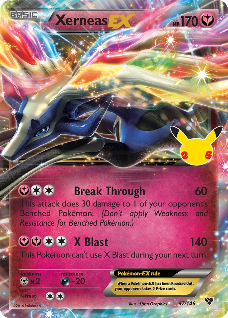 Carte Pokémon Xerneas-EX — Célébrations