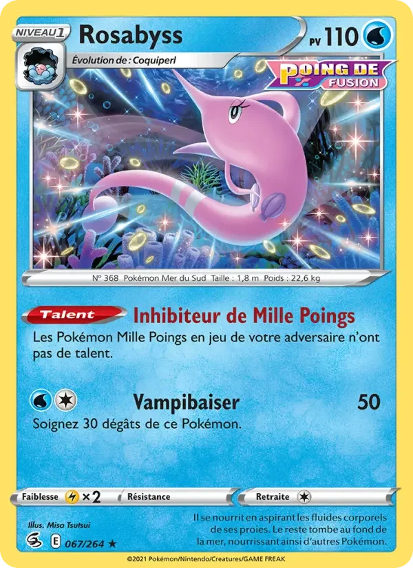 Carte Pokémon Rosabyss — Poing de Fusion