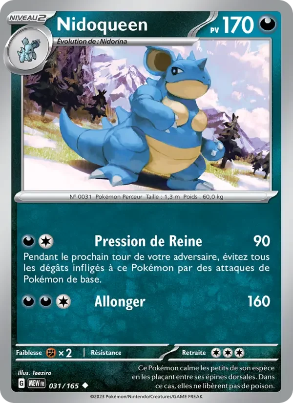 Carte Pokémon Nidoqueen — Pokémon 151