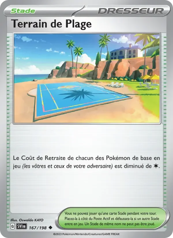 Carte Pokémon Terrain de Plage — Écarlate et Violet