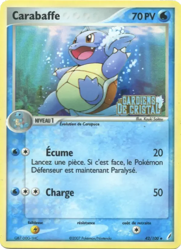 Carte Pokémon Carabaffe — Gardiens de Cristal