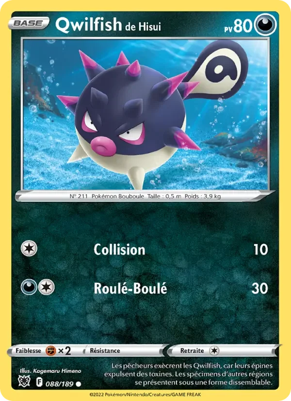 Carte Pokémon Qwilfish de Hisui — Astres Radieux