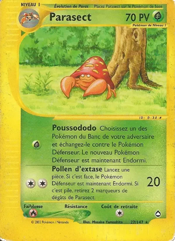 Carte Pokémon Parasect — Aquapolis