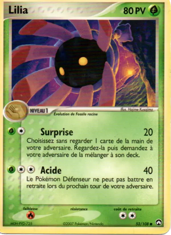 Carte Pokémon Lilia — Gardiens du Pouvoir