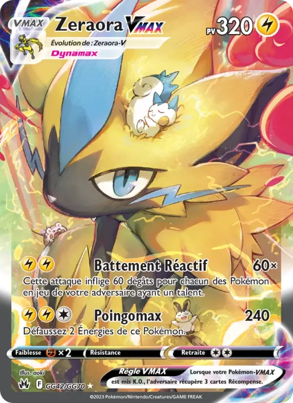 Carte Pokémon Zeraora VMAX — Zénith Suprême
