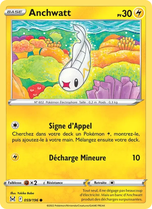 Carte Pokémon Anchwatt — Origine Perdue