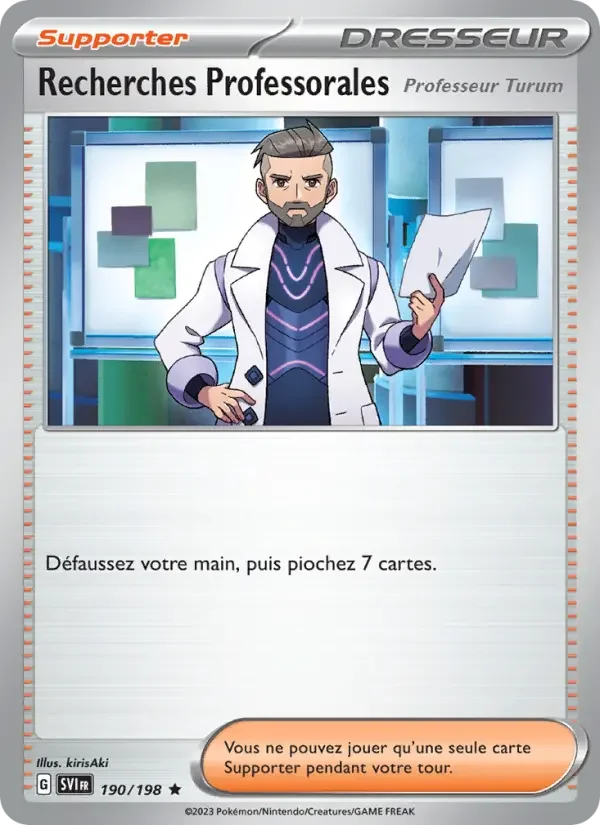 Carte Pokémon Recherches Professorales — Écarlate et Violet