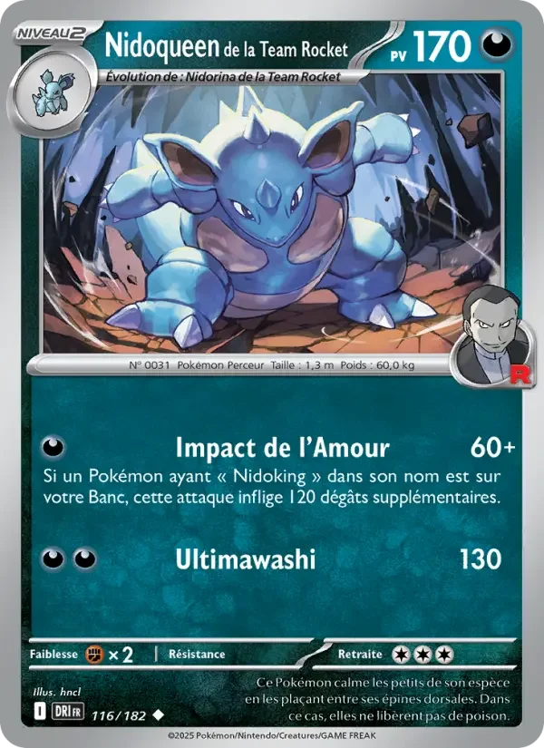 Carte Pokémon Nidoqueen de la Team Rocket — Rivalités Destinées