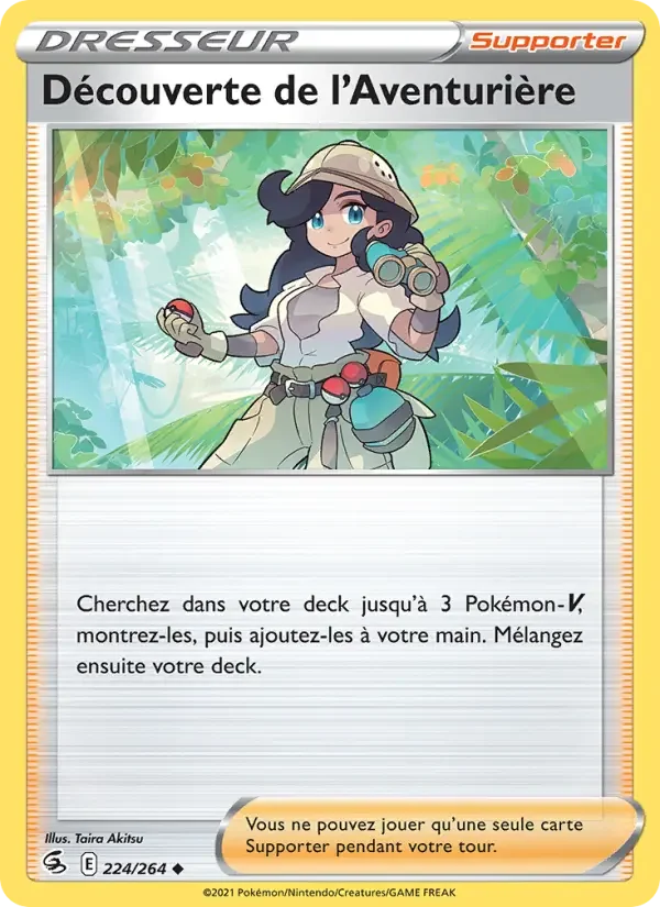 Carte Pokémon Découverte de l'Aventurière — Poing de Fusion