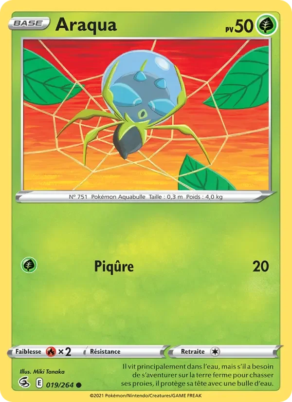 Carte Pokémon Araqua — Poing de Fusion