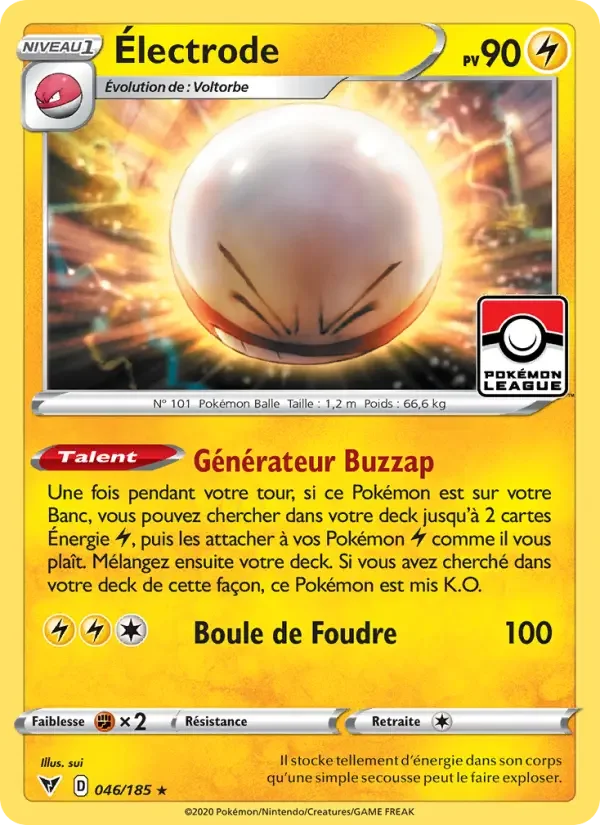Carte Pokémon Électrode — Voltage Éclatant