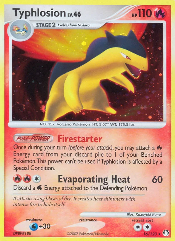 Carte Pokémon Typhlosion — Trésors Mystérieux