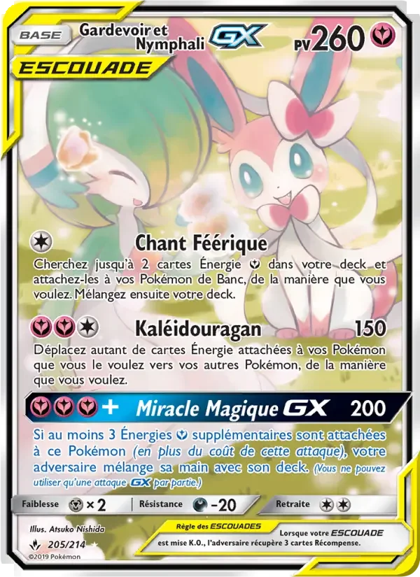 Carte Pokémon Gardevoir et Nymphali GX — Alliance Infaillible