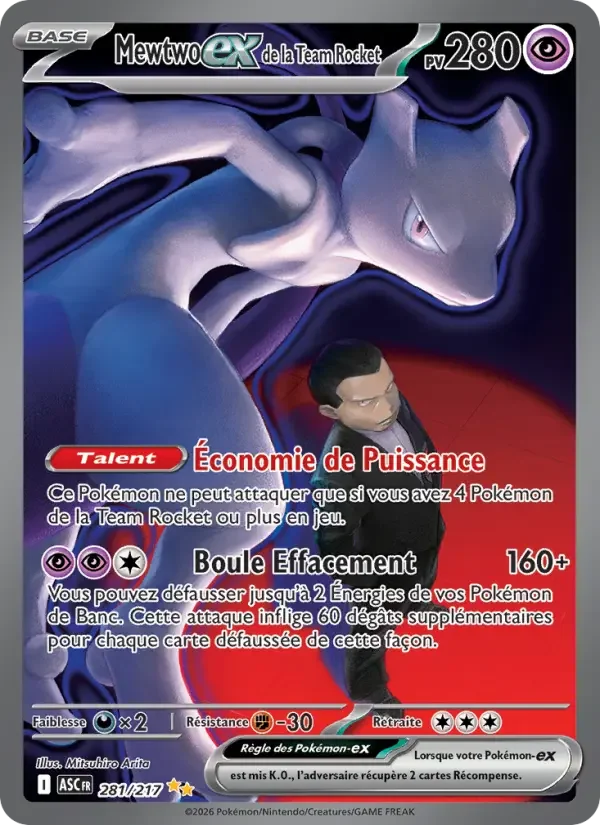 Carte Mewtwo-ex de la Team Rocket