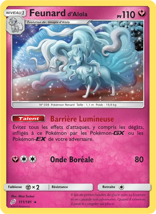 Carte Pokémon Feunard d’Alola — Duo de Choc