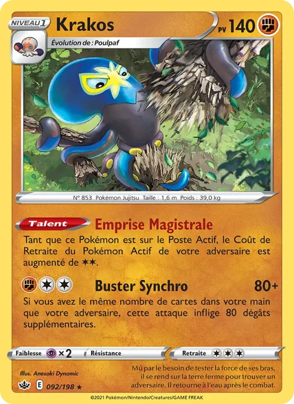 Carte Pokémon Krakos — Règne de Glace