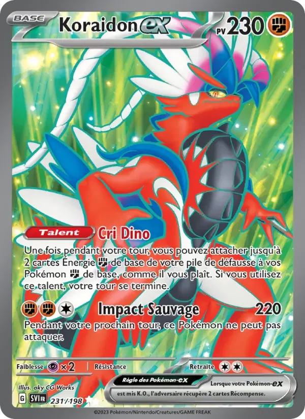 Carte Pokémon Koraidon-ex — Écarlate et Violet