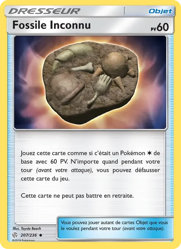 Carte Pokémon Fossile Inconnu — Éclipse Cosmique