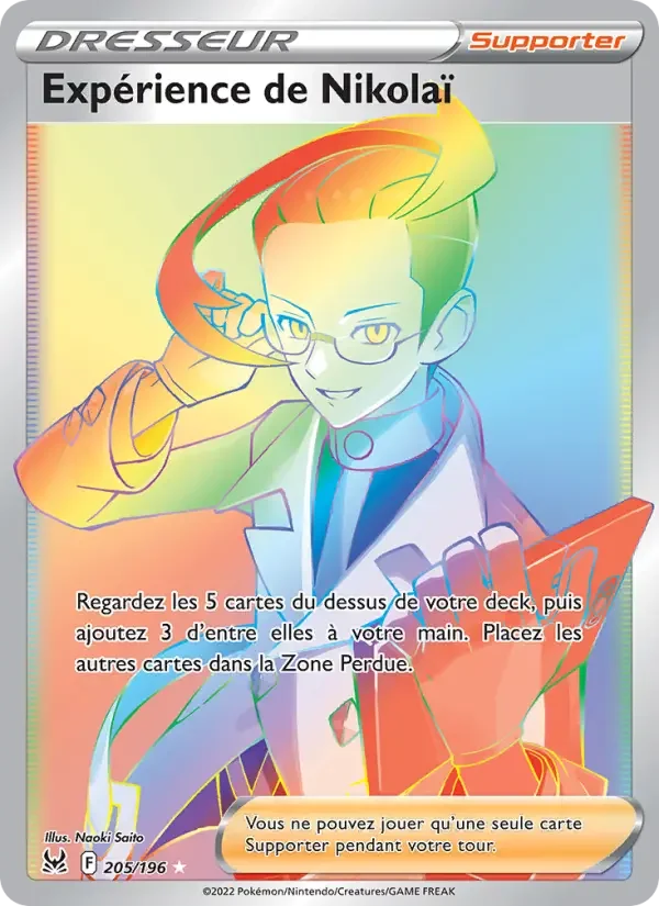 Carte Pokémon Expérience de Nikolaï — Origine Perdue