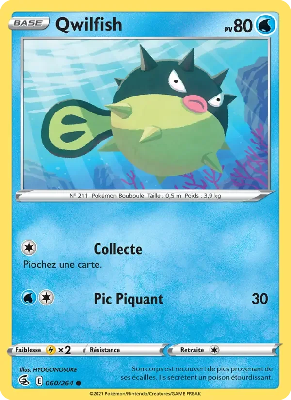 Carte Pokémon Qwilfish — Poing de Fusion