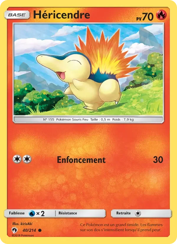 Carte Pokémon Héricendre — Tonnerre Perdu