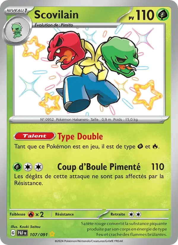 Carte Pokémon Scovilain — Destinées de Paldea