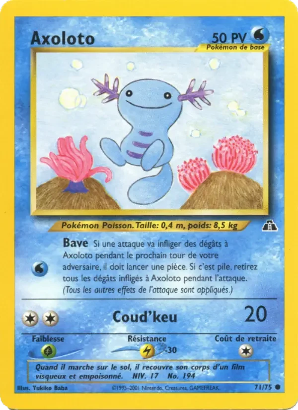 Carte Pokémon Axoloto — Neo Discovery