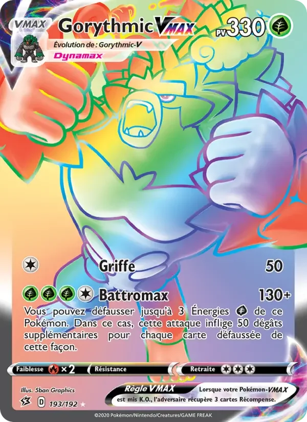 Carte Pokémon Gorythmic VMAX — Clash des Rebelles