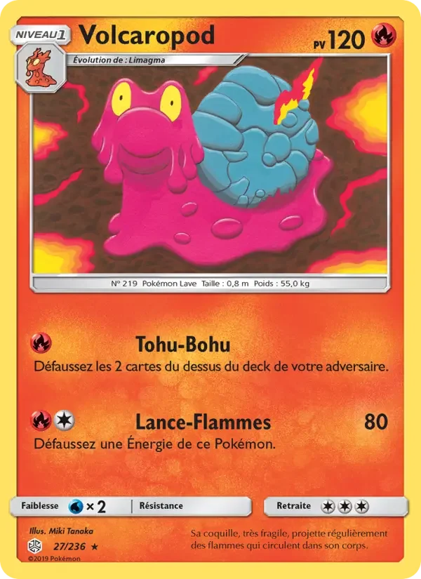 Carte Pokémon Volcaropod — Éclipse Cosmique