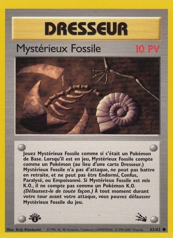 Carte Mystérieux Fossile