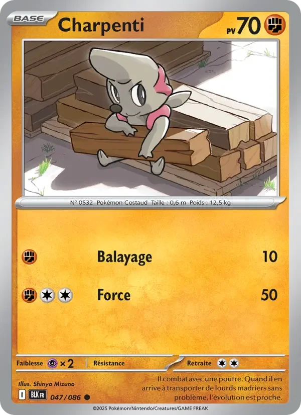 Carte Pokémon Charpenti — Foudre Noire
