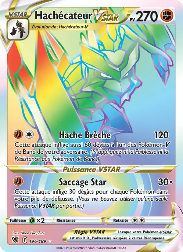 Carte Pokémon Hachécateur VSTAR — Astres Radieux