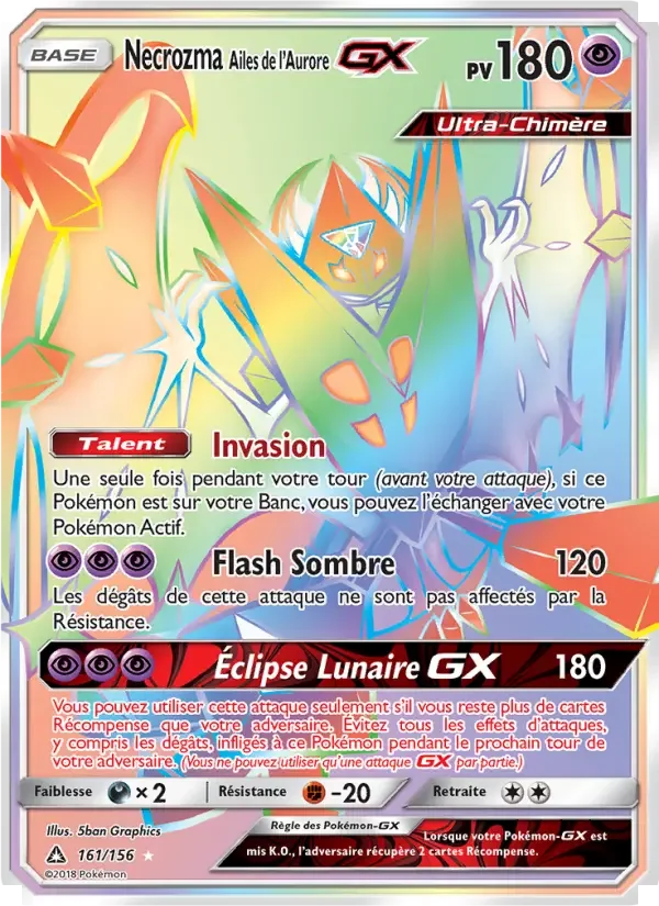 Carte Necrozma Ailes de l’Aurore GX