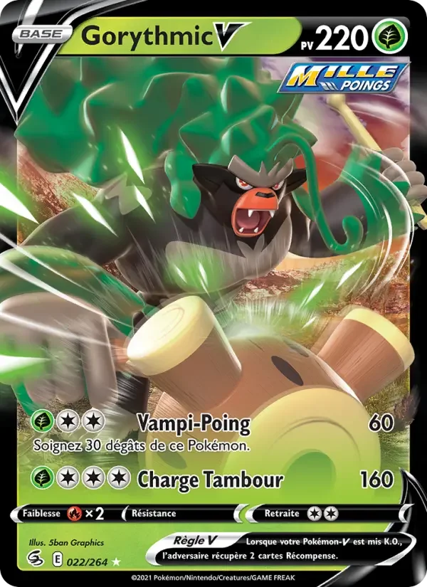 Carte Pokémon Gorythmic V — Poing de Fusion