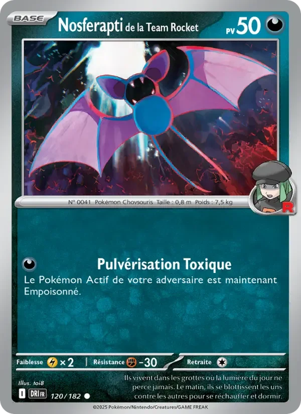 Carte Pokémon Nosferapti de la Team Rocket — Rivalités Destinées
