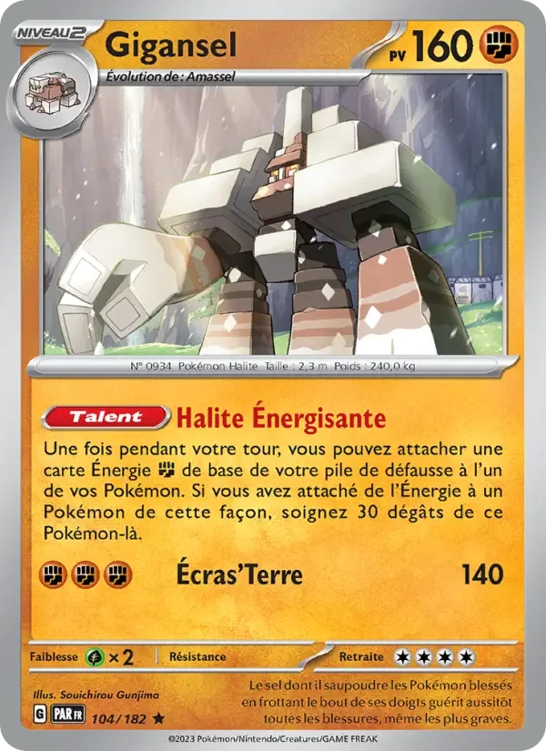 Carte Pokémon Gigansel — Faille Paradoxe