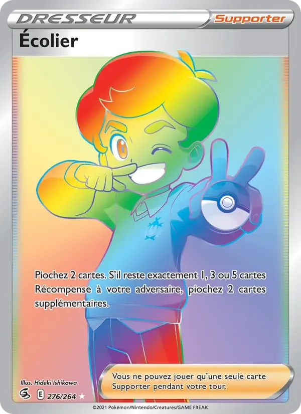 Carte Pokémon Écolier — Poing de Fusion