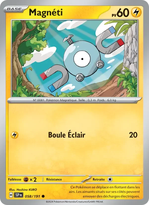 Carte Pokémon Magnéti — Étincelles Déferlantes