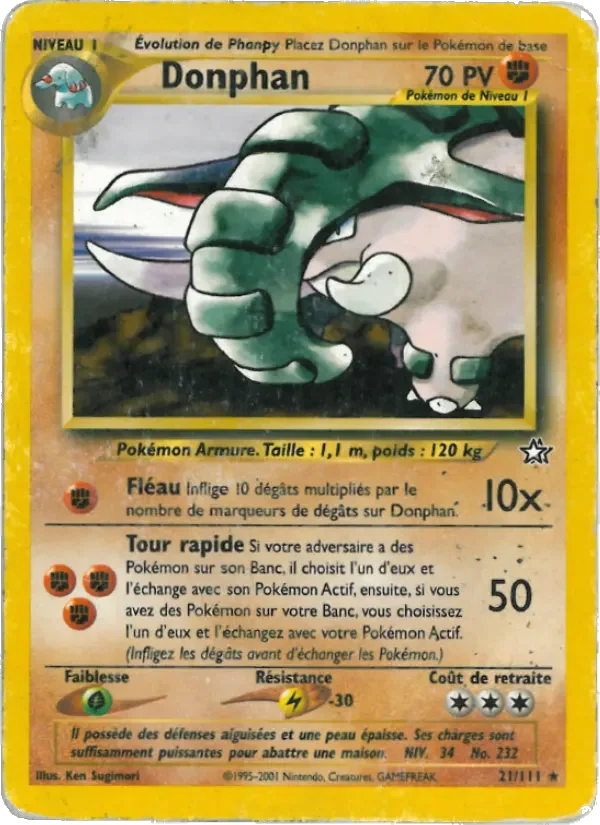 Carte Pokémon Donphan — Neo Genesis