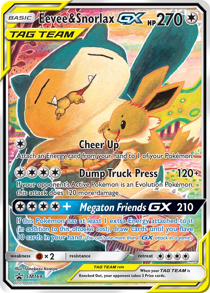 Carte Pokémon Évoli et Ronflex GX — Promos Soleil et Lune
