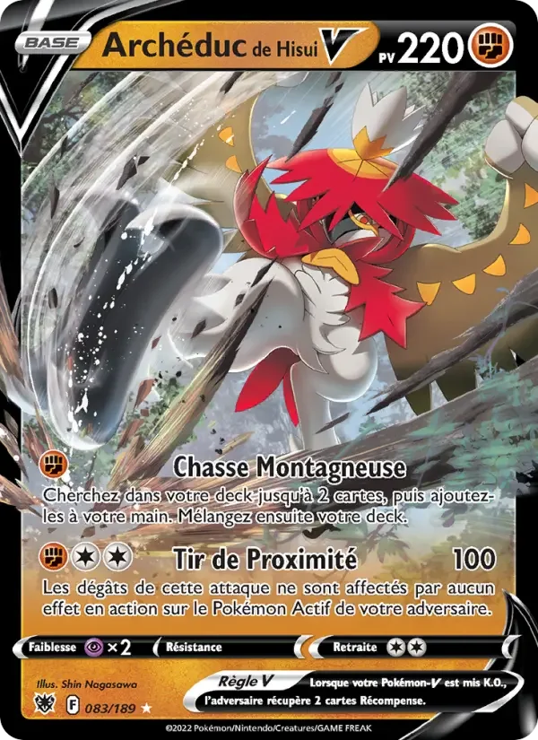 Carte Pokémon Archéduc de Hisui V — Astres Radieux