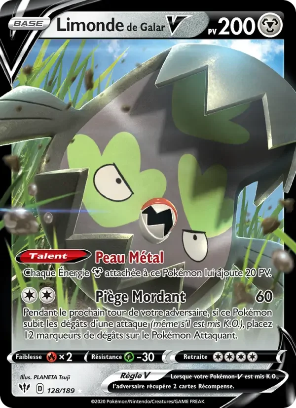 Carte Pokémon Limonde de Galar V — Ténèbres Embrasées