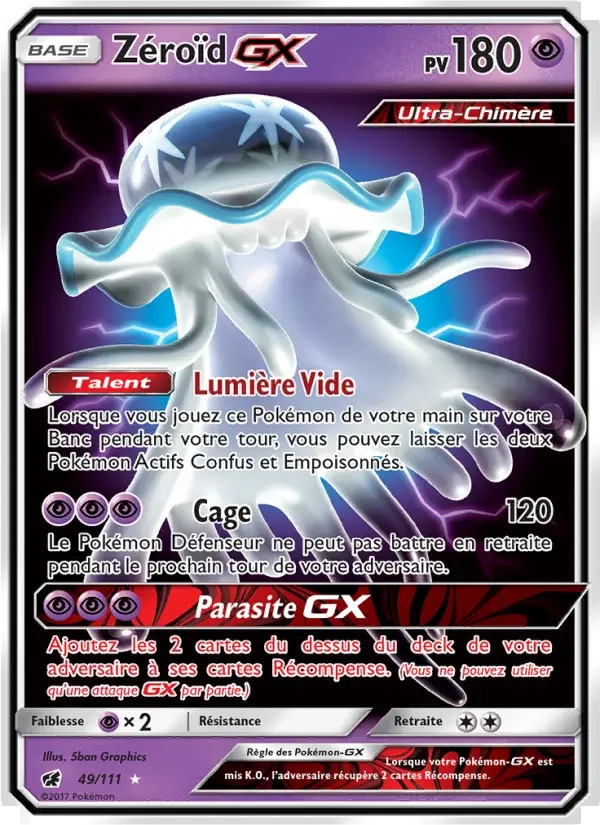 Carte Pokémon Zéroïd GX — Invasion Carmin