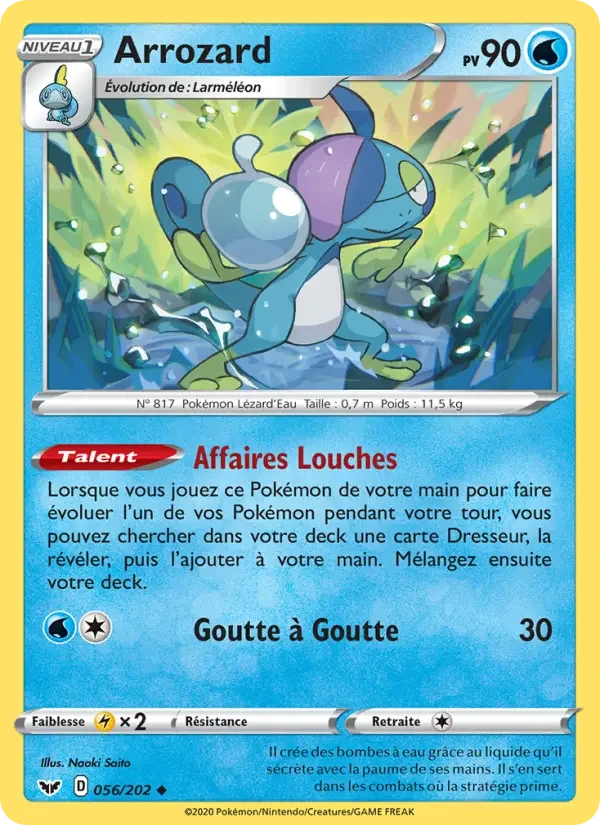 Carte Pokémon Arrozard — Épée et Bouclier