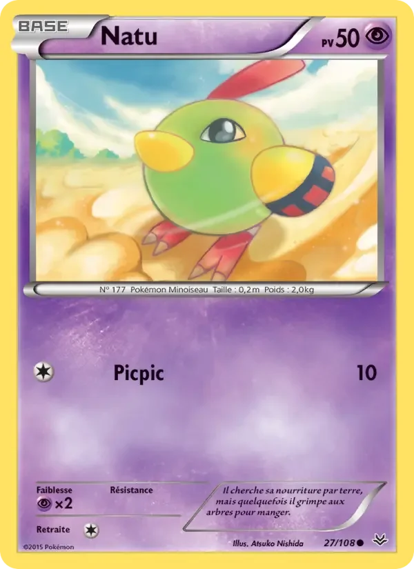 Carte Pokémon Natu — Ciel Rugissant