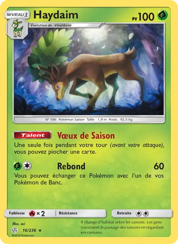 Carte Pokémon Haydaim — Éclipse Cosmique