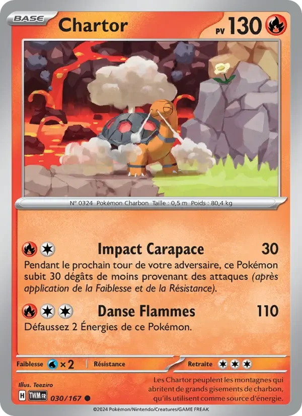 Carte Pokémon Chartor — Mascarade Crépusculaire